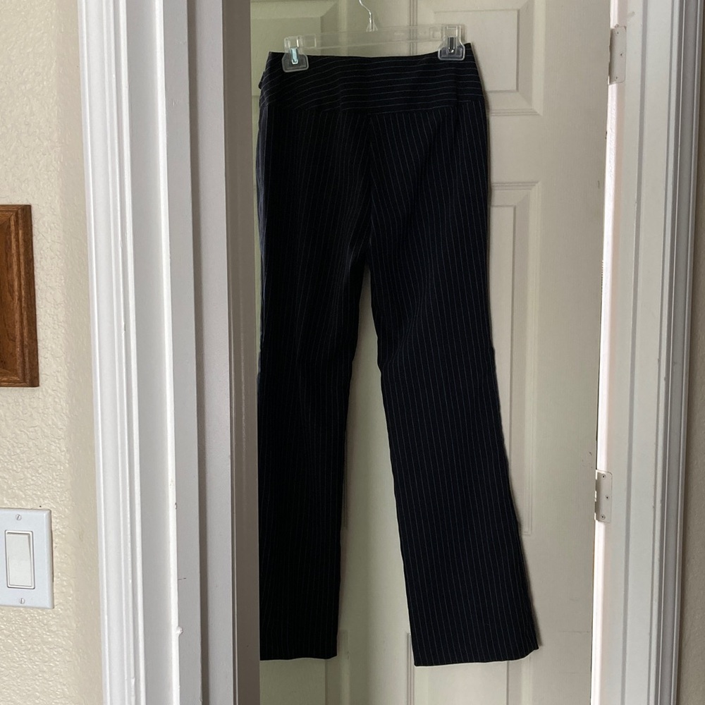 Star City Black Pinstripe Trousers - Picture 2 of 8